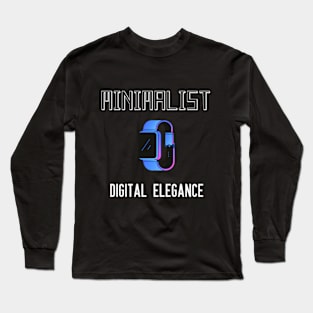 Minimalist Digital Elegance Long Sleeve T-Shirt